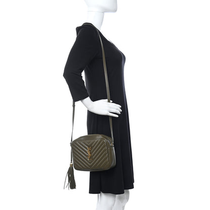 Saint Laurent Calfskin Matelasse Monogram Lou Camera Bag Military Olive 3 of 10