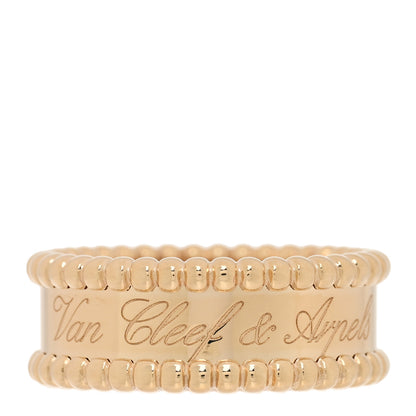 Van Cleef & Arpels 18K Yellow Gold Perlee Signature Ring 54 7 1 of 4