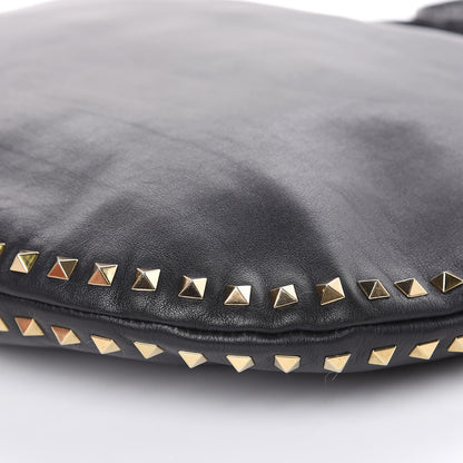 Valentino Garavani Vitello Rockstud Hobo Black 8 of 14