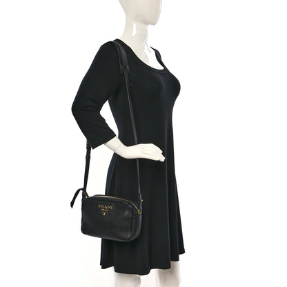 Prada Vitello Daino Camera Crossbody Black 2 of 10