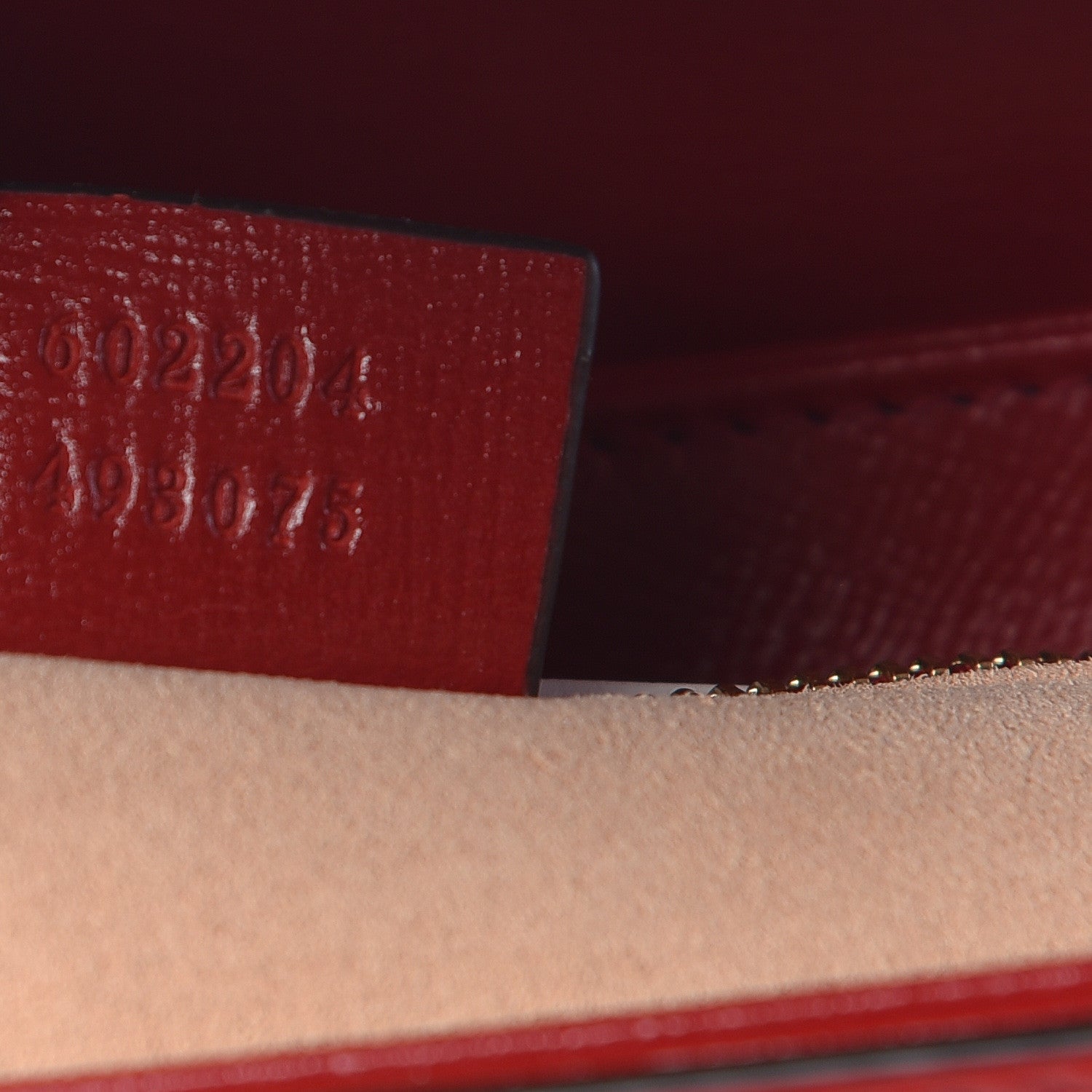 Gucci GG Supreme Monogram Azalea Calfskin Horsebit 1955 Shoulder Bag Beige Ebony New Cherry Red 7 of 10