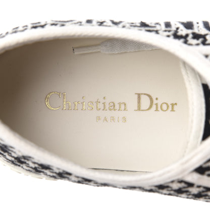 Christian Dior Canvas Houndstooth 30 Montaigne Embroidered Womens Walk'N'Dior Low Top Sneakers 39.5 Black White 8 of 10