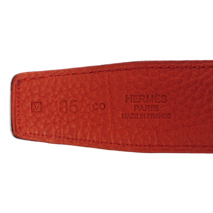 Hermes Box Togo 32mm Collier De Chien CDC Belt 85 Black Orange 4 of 9