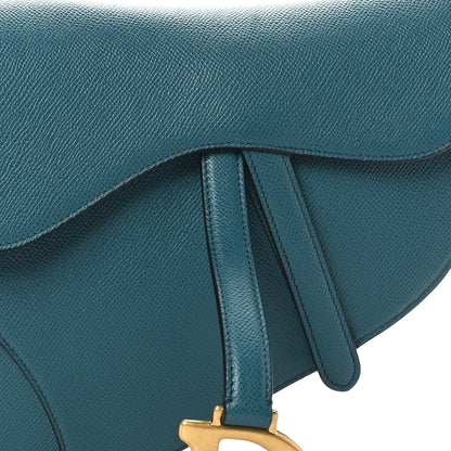 Christian Dior Grained Calfskin Saddle Bag Turquoise 8 of 10