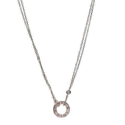Cartier 18K Pink Gold 2 Diamond LOVE Necklace 1 of 7