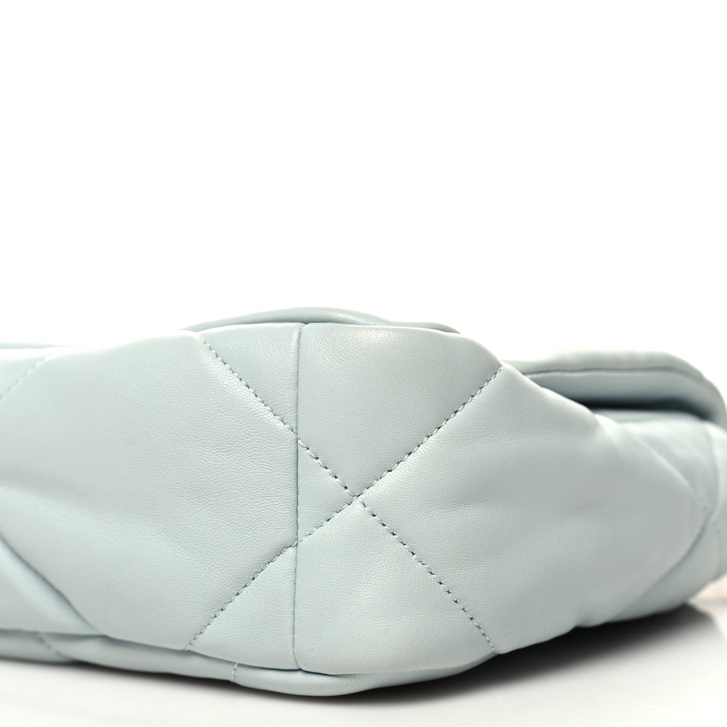 Lambskin Quilted Medium Chanel 19 Flap Light Blue