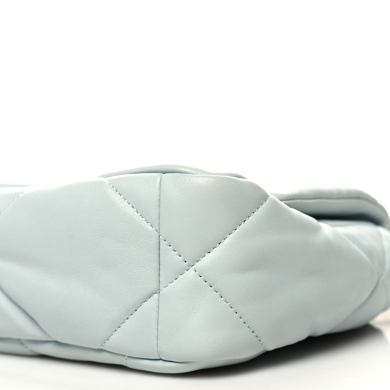 Chanel Lambskin Quilted Medium Chanel 19 Flap Light Blue 10 of 11