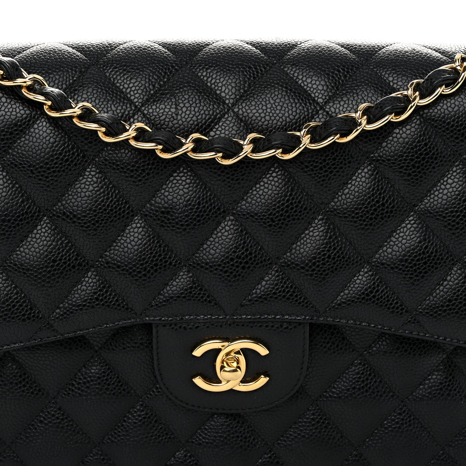 Chanel Caviar Quilted Jumbo Double Flap Black 8 of 10