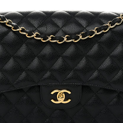 Chanel Caviar Quilted Jumbo Double Flap Black 8 of 10