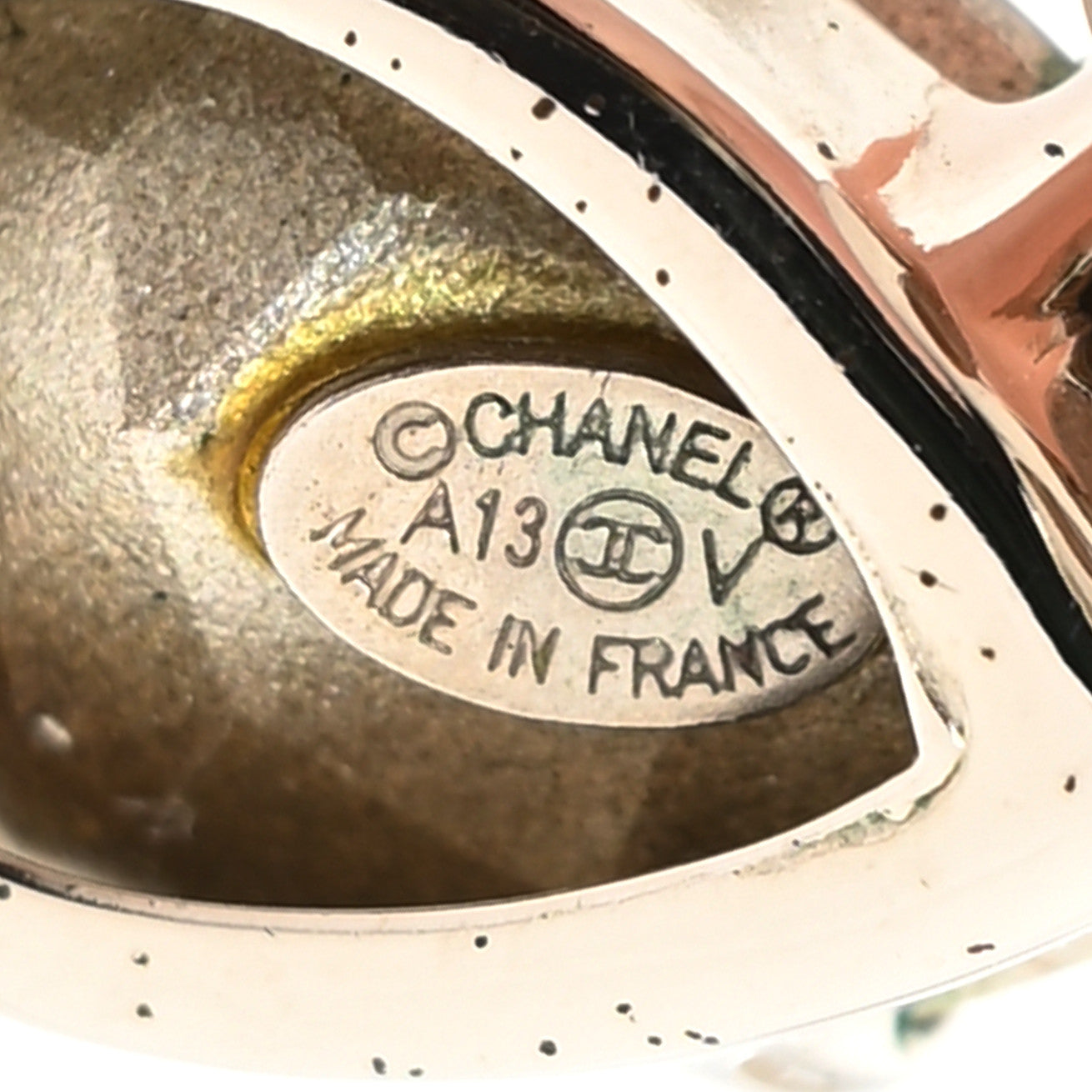 Chanel Crystal CC Tear Drop Earrings Silver 4 of 4