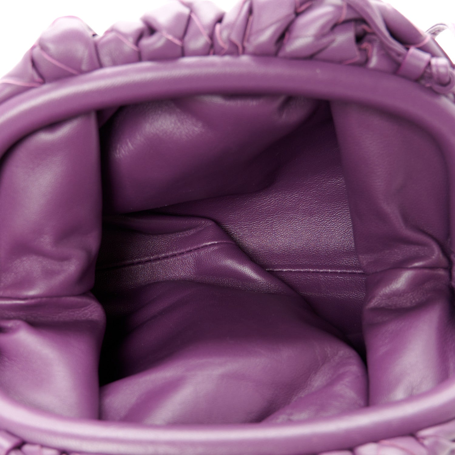 Bottega Veneta Nappa Intrecciato The Mini Pouch Eggplant 5 of 10