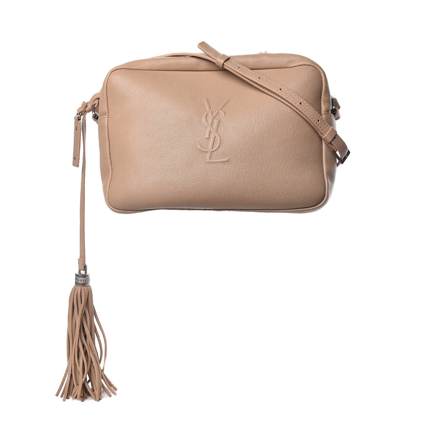 Lambskin Monogram Small Lou Camera Bag Dark Beige
