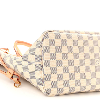 Louis Vuitton Damier Azur Neo Neverfull MM Rose Ballerine 8 of 9
