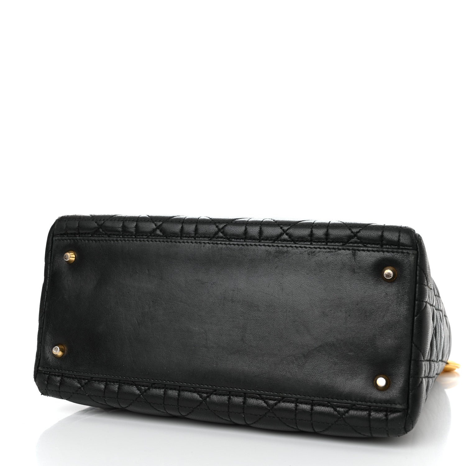 Christian Dior Lambskin Cannage Medium Lady Dior Black 12 of 15