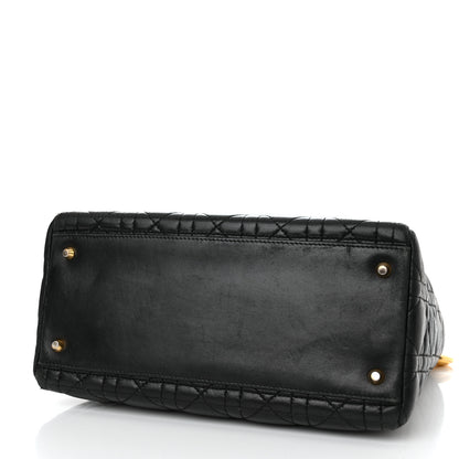Christian Dior Lambskin Cannage Medium Lady Dior Black 12 of 15