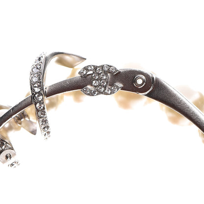 Chanel Pearl Crystal CC Bracelet Silver 4 of 6