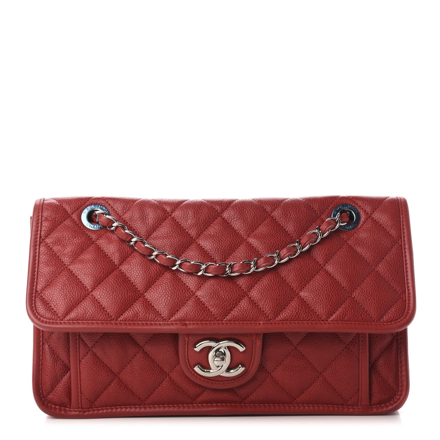 Chanel Caviar Quilted Medium French Riviera Flap Red 1 of 11