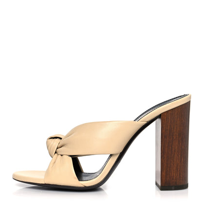 Saint Laurent Lambskin Bianca Mules 40 Beige 1 of 10
