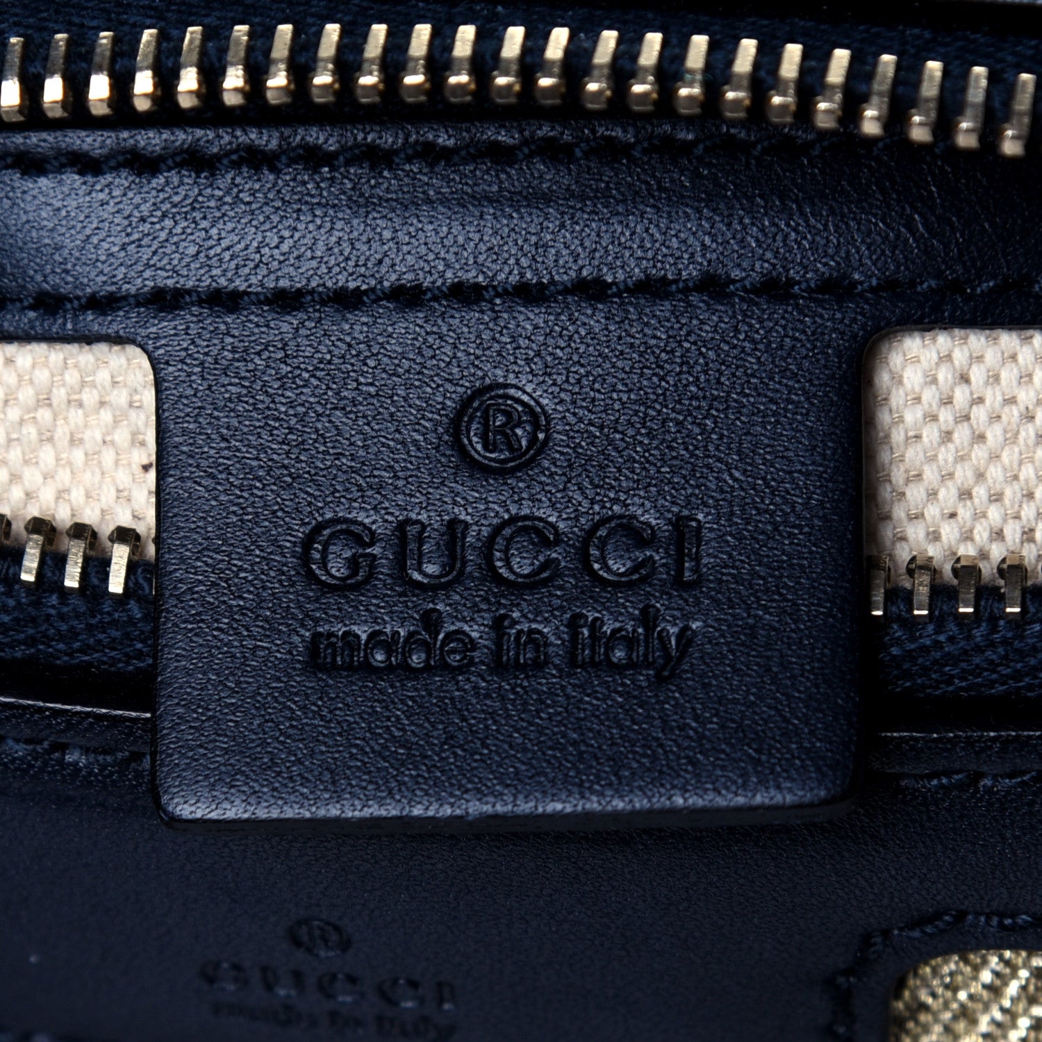 Gucci Monogram Vintage Web Small Boston Navy 10 of 18