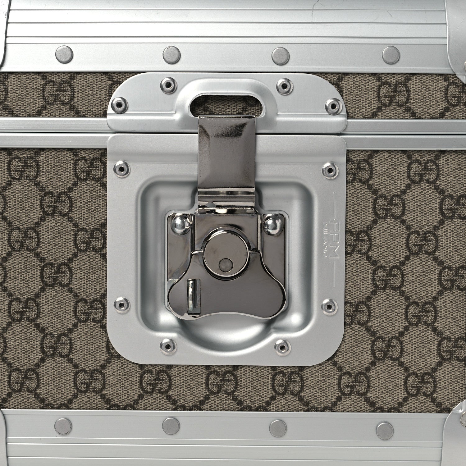 Gucci GG Supreme Monogram Aluminum Porter Beauty Case Silver 9 of 16