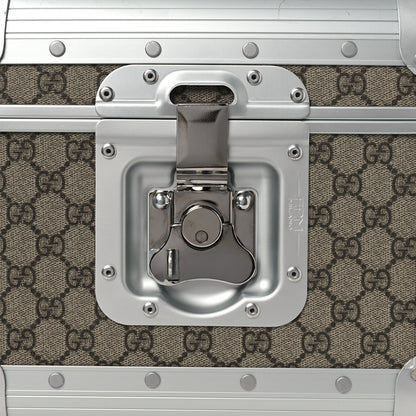 Gucci GG Supreme Monogram Aluminum Porter Beauty Case Silver 9 of 16