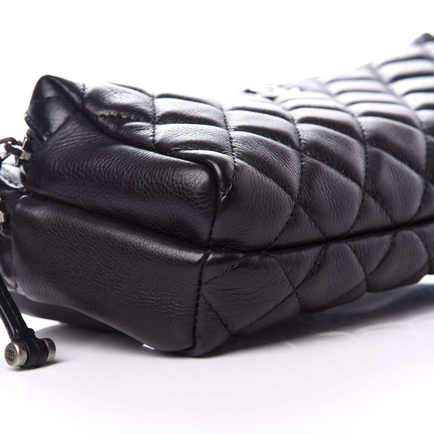 Calfskin Quilted Waist Bag Black