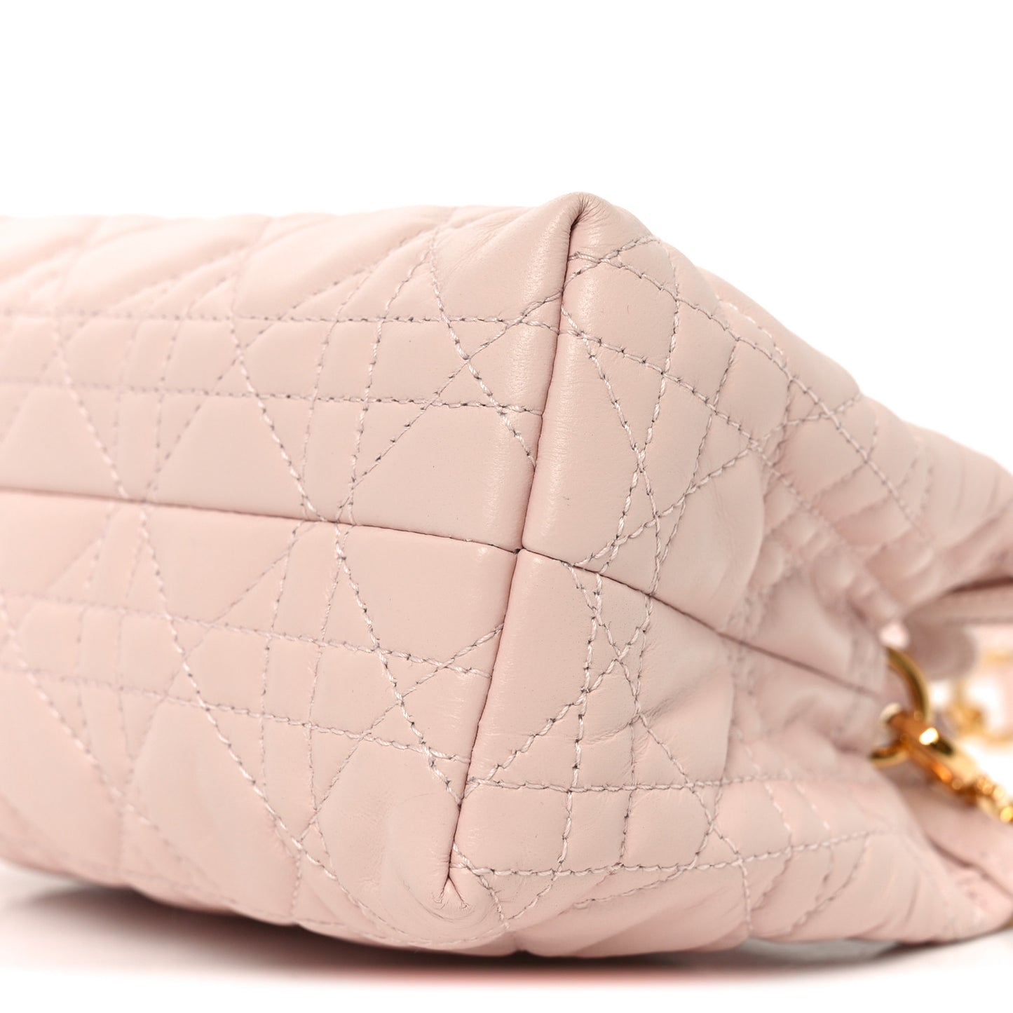Lambskin Cannage Mini Jolie Top Handle Bag Powder Pink