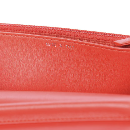 Chanel Lambskin Quilted Boy Wallet On Chain WOC Red 7 of 11