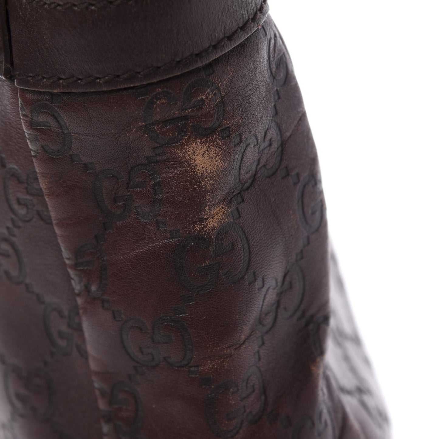 Guccissima Medium Punch Top Handle Tote Brown