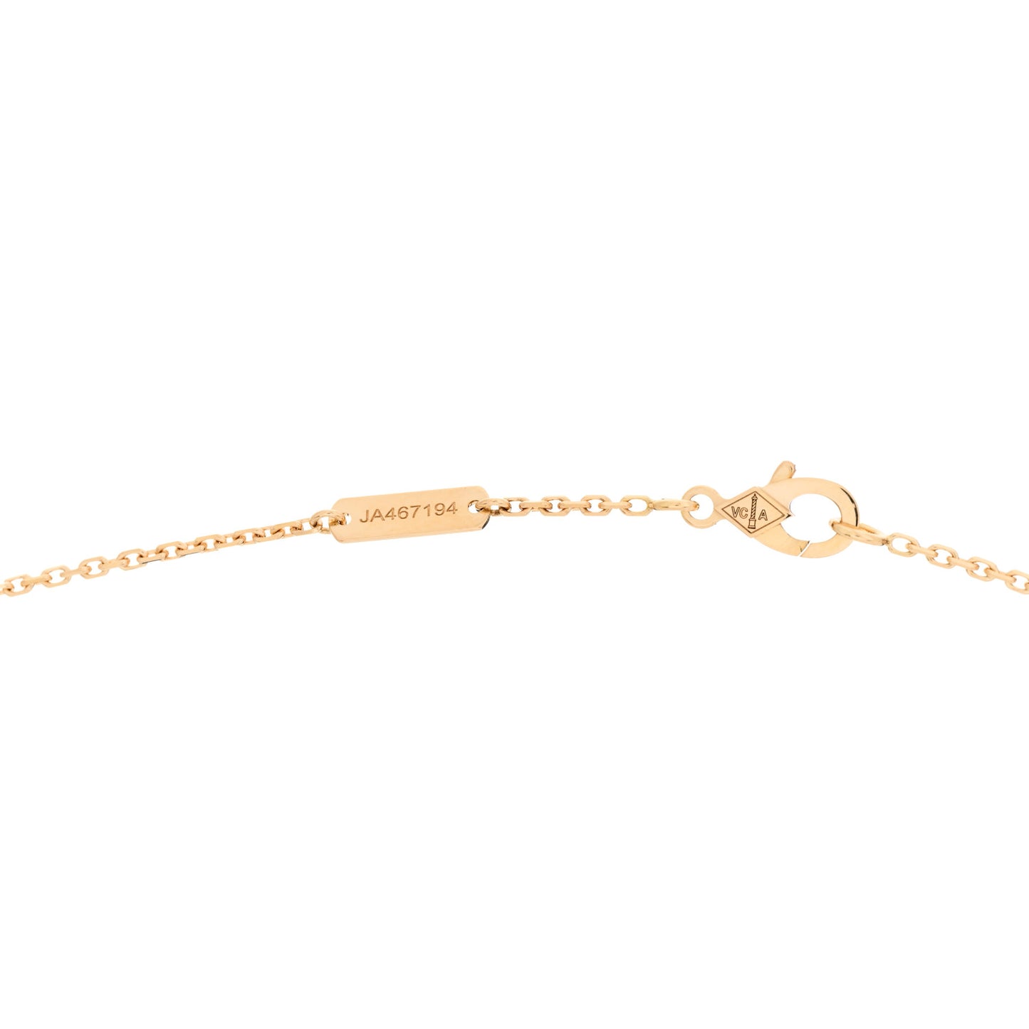 18K Yellow Gold Diamond Vintage Alhambra Pendant Necklace