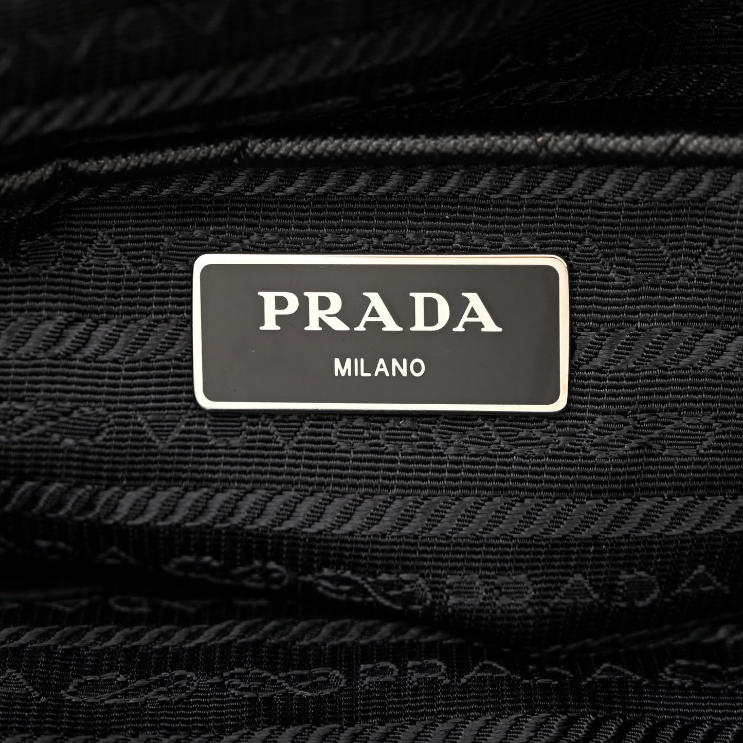 Tessuto Nylon Saffiano Small Backpack Black