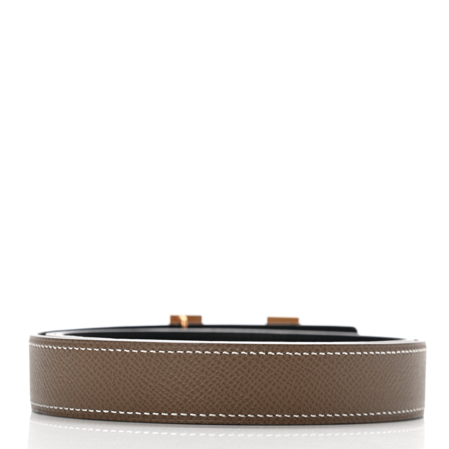 Hermes Swift Epsom 24mm Mini Constance H Belt 90 Black Etoupe 2 of 7