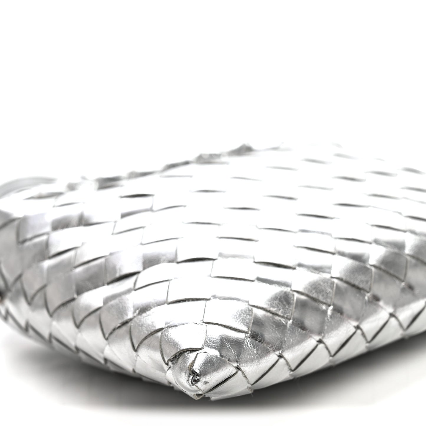 Metallic Lambskin Intrecciato Mini Hop Silver