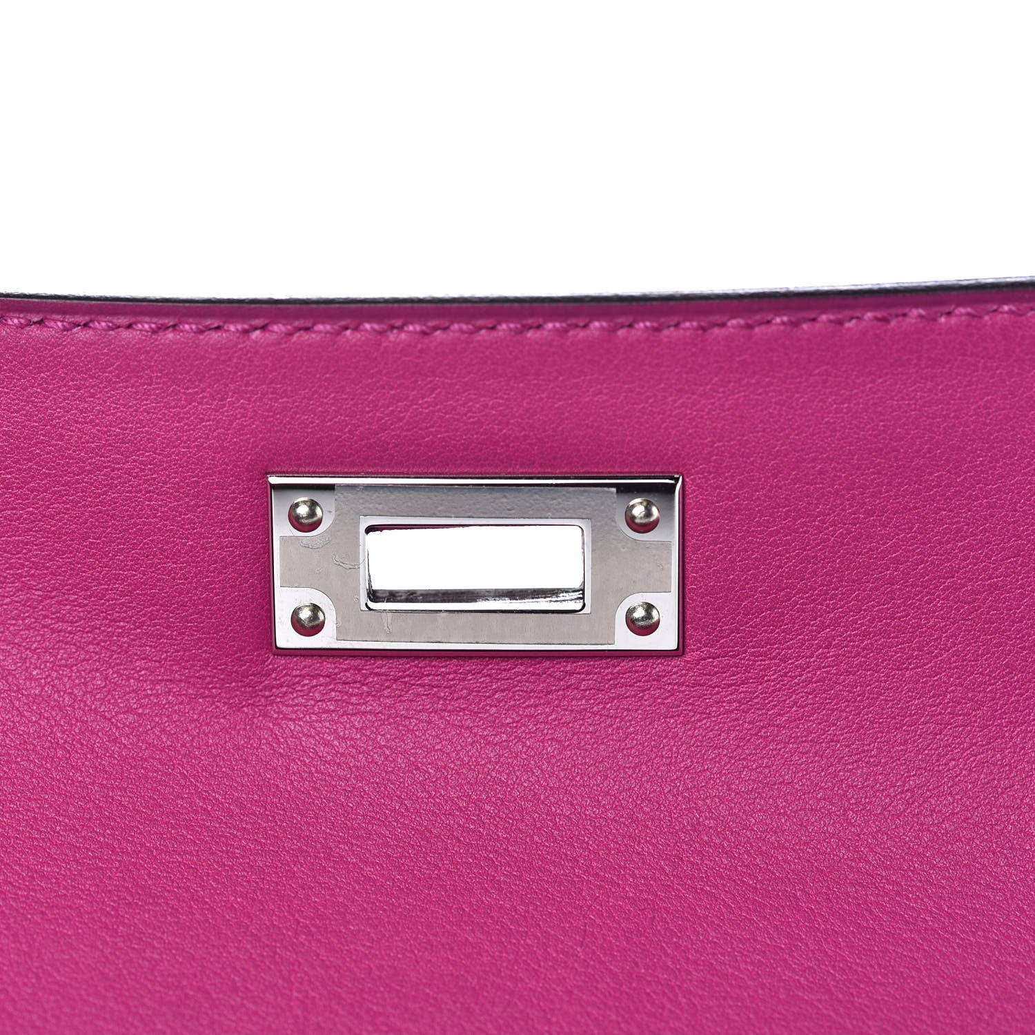 Hermes Swift Kelly Cut Clutch Pochette Rose Pourpre 8 of 22