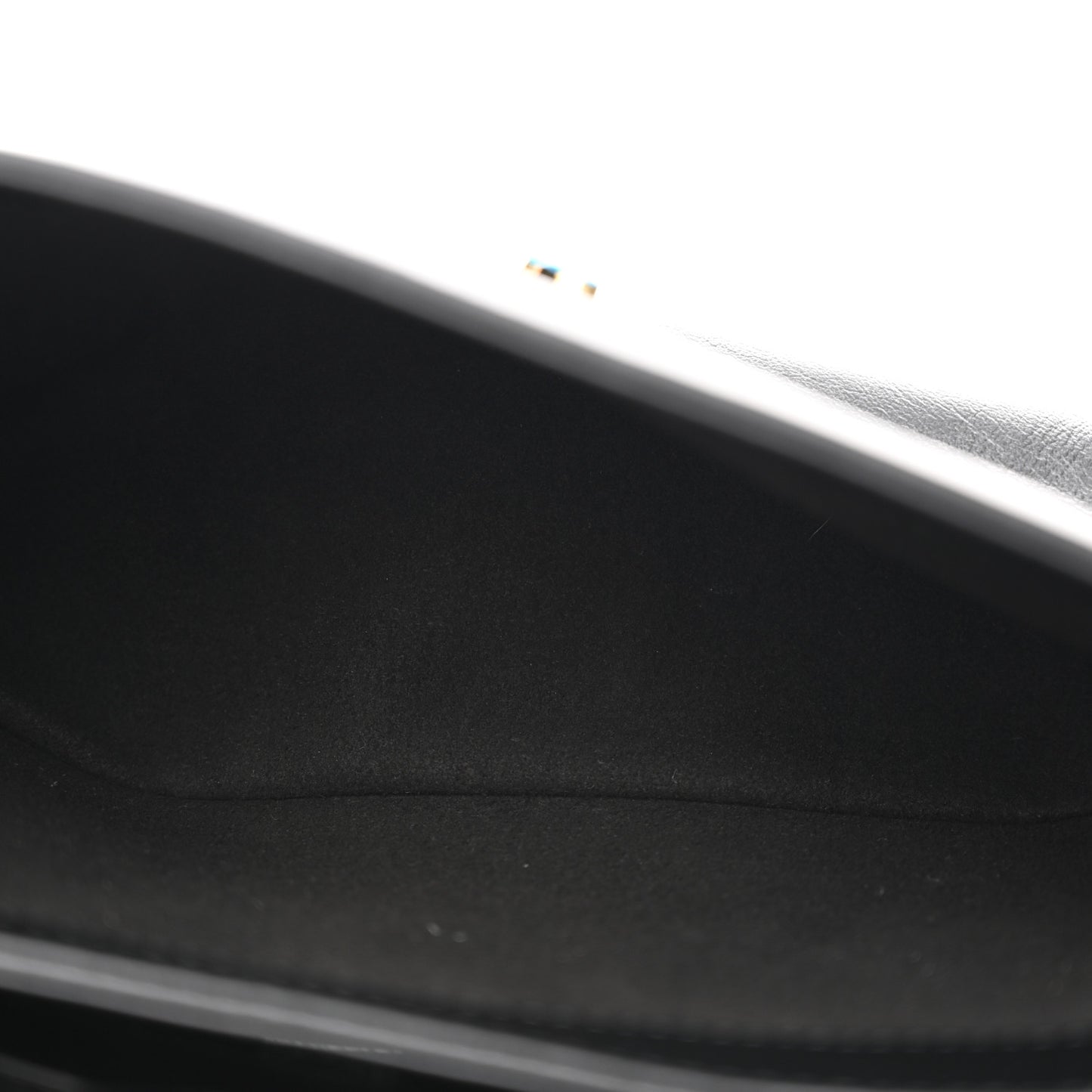 Calfskin Binder Clip Bag Black