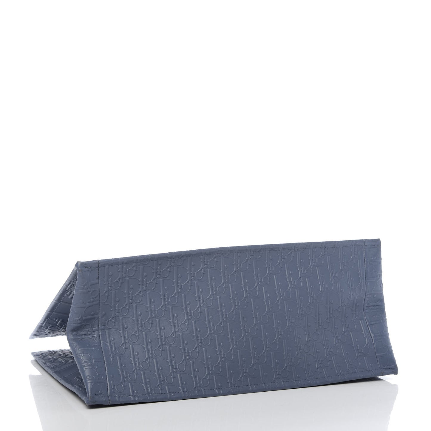 Oblique Calfskin Embossed Book Tote Denim Blue