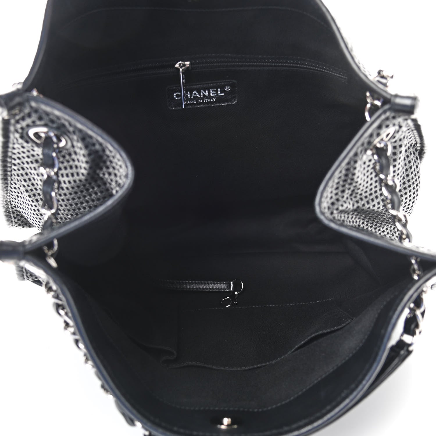 Chanel Calfskin Perforated Up In The Air Tote Black 5 of 9