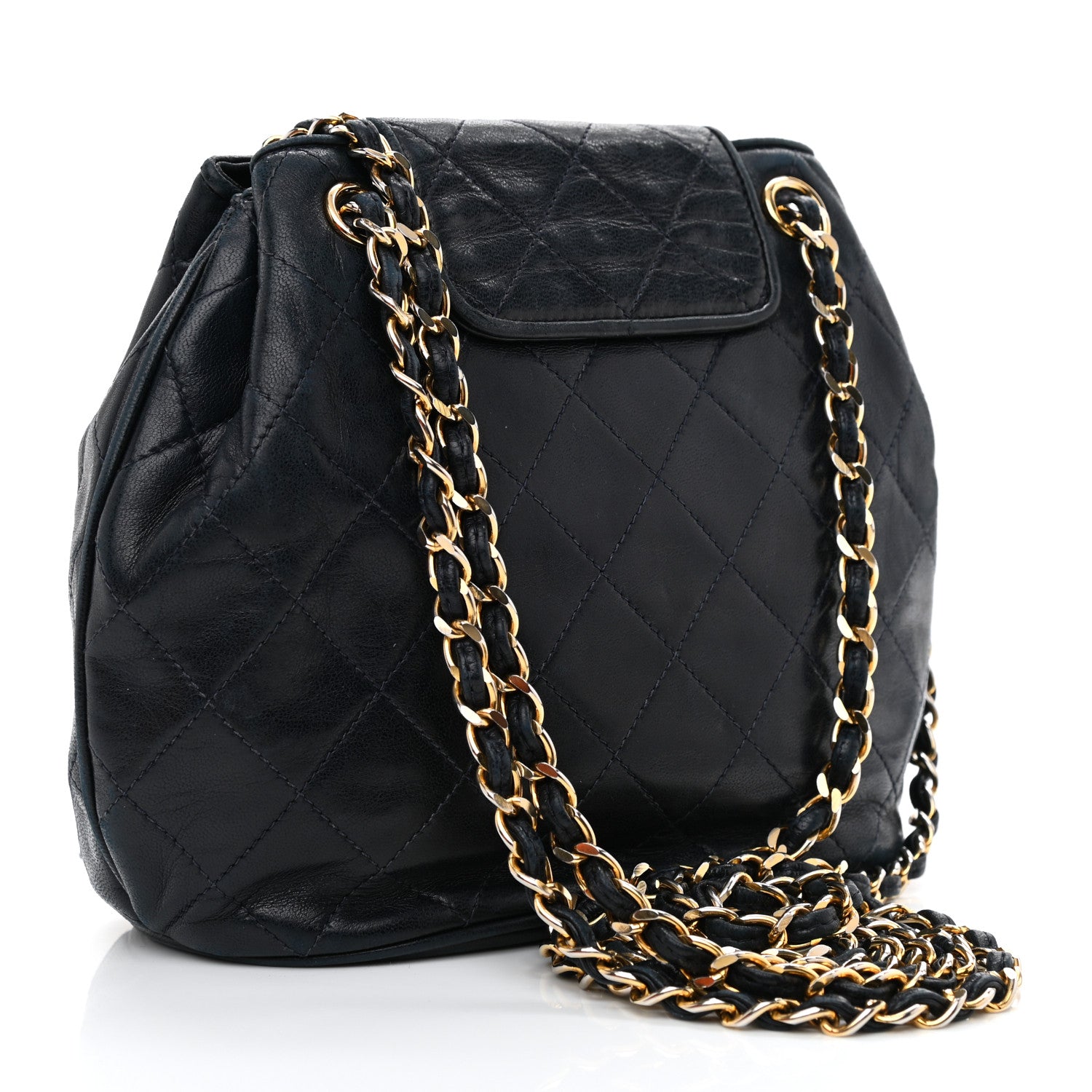 Chanel Lambskin CC Tassel Shoulder Bag Navy 5 of 20