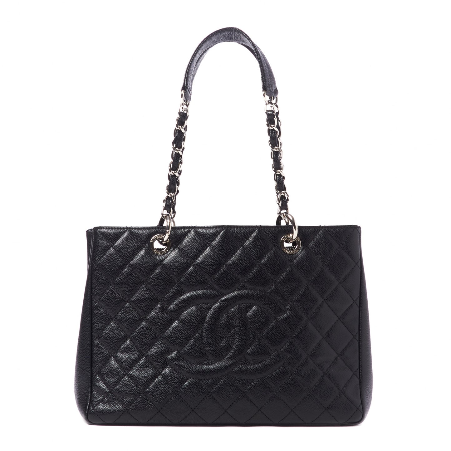 Caviar Quilted Grand Shopping Tote GST Black