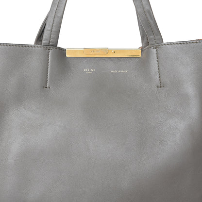 Celine Calfskin Clasp Vertical Cabas Grey 8 of 15