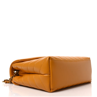 Saint Laurent Calfskin Y Quilted Monogram Small Loulou Chain Satchel Cheddar 4 of 8