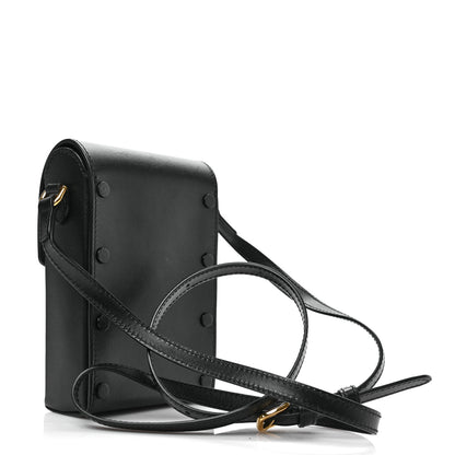 Gucci Boarded Plutone Calfskin Mini Horsebit 1955 Crossbody Bag Black 3 of 9