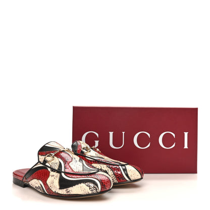 Gucci Snakeskin Womens Princetown Slippers 38.5 Multicolor 10 of 10