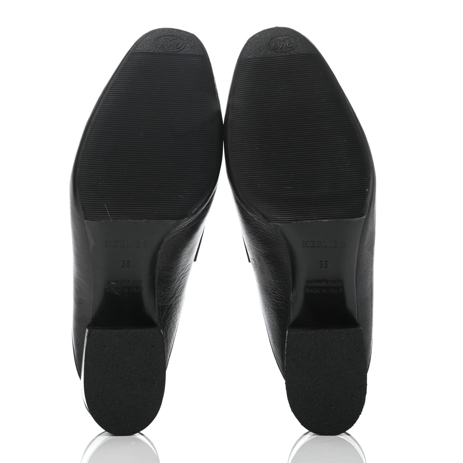 Hermes Goatskin Paradis Mules 36 Black 5 of 8