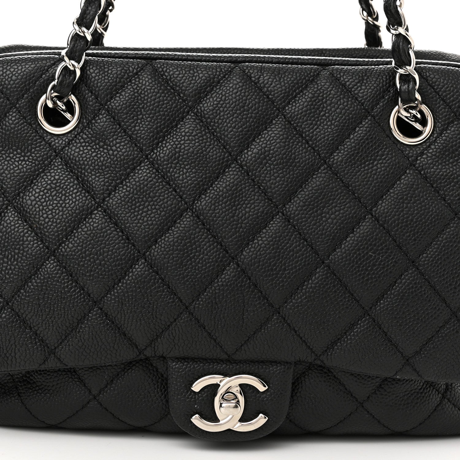 Chanel Caviar Quilted Travel Flap Tote Black 7 of 18