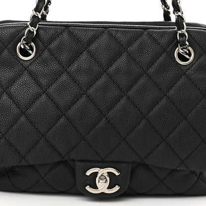 Chanel Caviar Quilted Travel Flap Tote Black 7 of 18