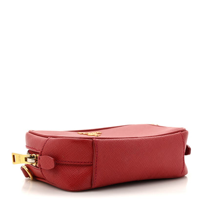 Prada Saffiano Mini Camera Crossbody Bag Fuoco 4 of 17