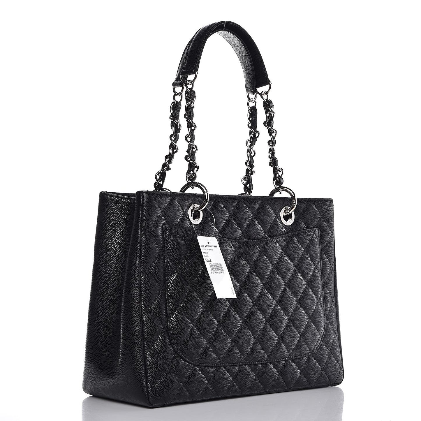 Caviar Quilted Grand Shopping Tote GST Black