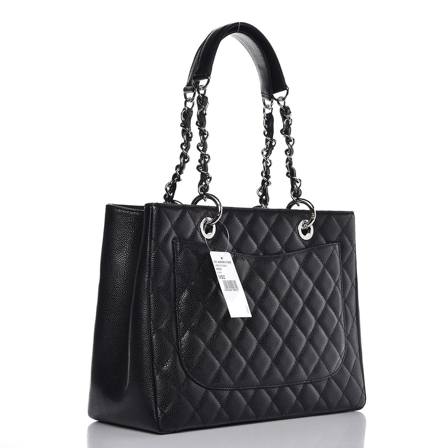 Chanel Caviar Quilted Grand Shopping Tote GST Black 3 of 8