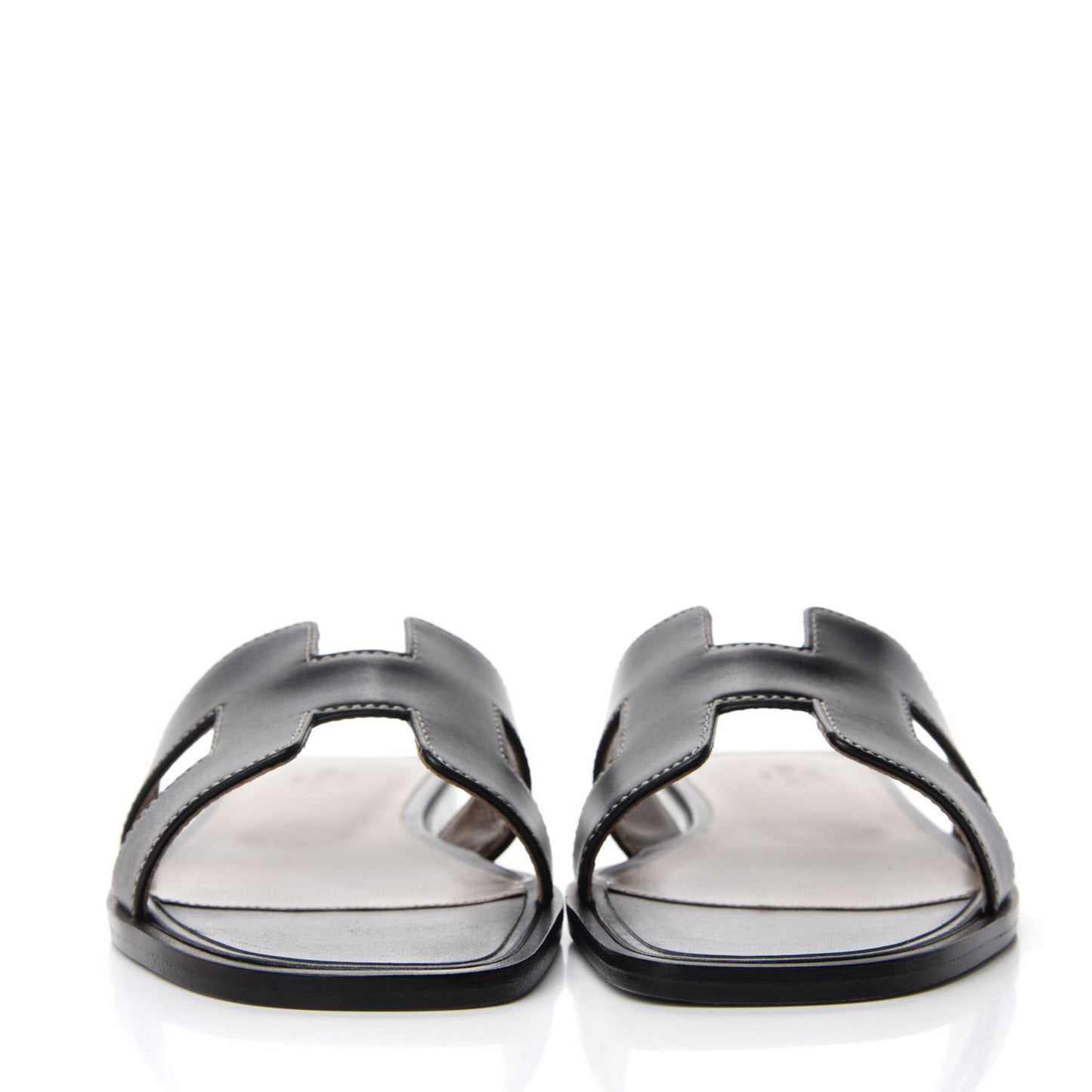 Box Calfskin Oran Sandals 37 Black